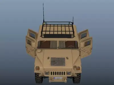 Hummer Army Low-poly 3D model
