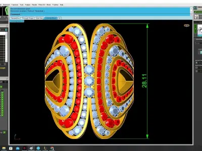 Luxury Geometric Spiral Diamond Ring for Women  3507 3D print model