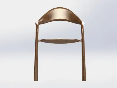 Chair with wooden legs 3D model purchase