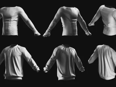 Basemesh Sweater Collection 3D model