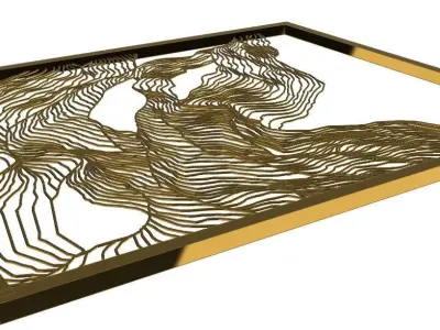 wall panel rainforest  3D model