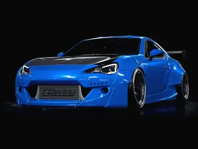 subaru BRZ rocket bunny 3D model