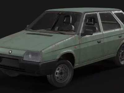 Skoda - Forman Low-poly 3D model