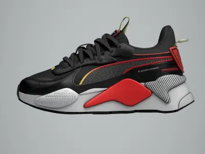 Puma Shoes Low-poly 3D model
