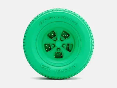 15x8 Keystone Klassic Wheel BFGoodrich Radial Tire 3D print model