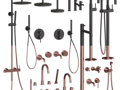 Abber Wasser Kreis faucet set 3D model