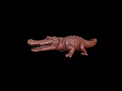 Crocodile Animal Sculpture 3D print model get