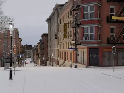 Back to Boston - Winter Urban Scene 3D model