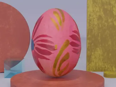 Easter egg 07 Low-poly 3D model