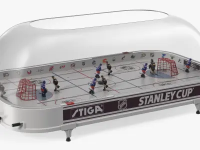 Stiga Stanley Cup Table Hockey with Game Stand Dome Rigged 3D model