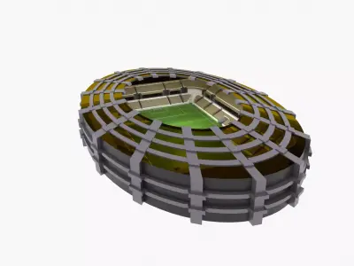 Soccer Stadium Low-poly 3D model 51