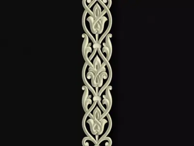 Central decor ornament for furniture 3D model 140