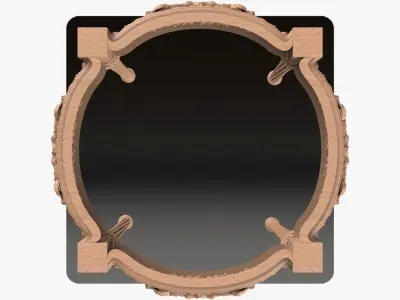 Carved coffee table for cnc 15 3D model