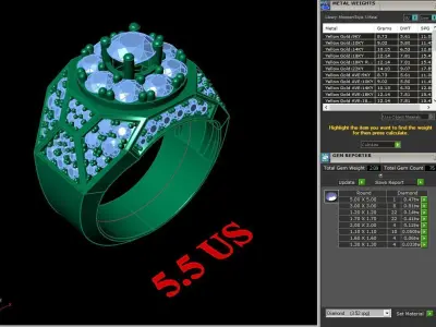 Luxury Men Rings Designs 5MR062 3D print model