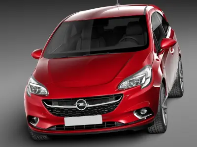 Opel Corsa 3-door 2015 3D model