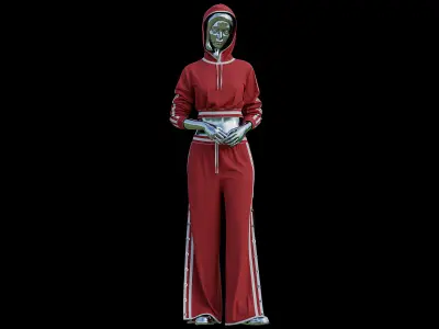 Woman Sportswear 3D Model  Low-poly 3D model