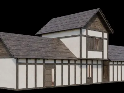 Medieval Village Pack  - 6 Assets - 4K Textures Game Ready Low-poly 3D model