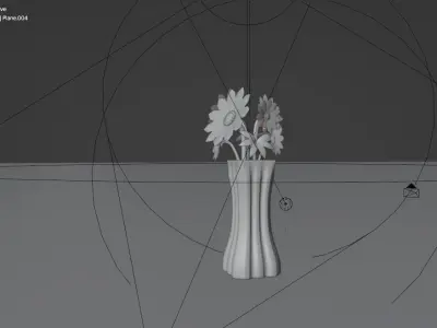 Vase with Artificial Flowers Free 3D model