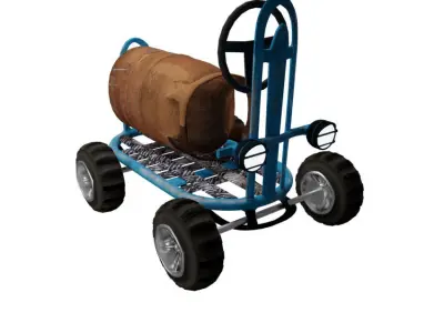 Car race cartoon lowpoly Low-poly 3D model