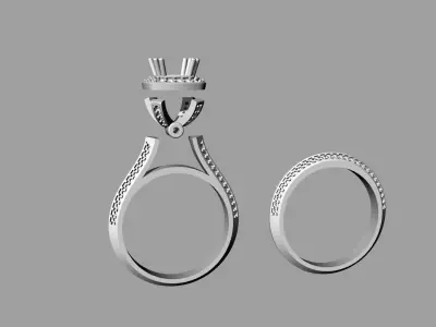 Jewelry Gold ring 3D print model