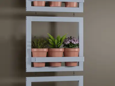 Hanging pots 132 3D model