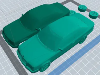 Mercedes-Benz w124 Coupe 3D print model