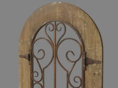 Antique Metal Wall Panel 3D model