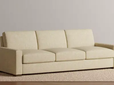Maxwell Three-seat-cushion sofa 3D model