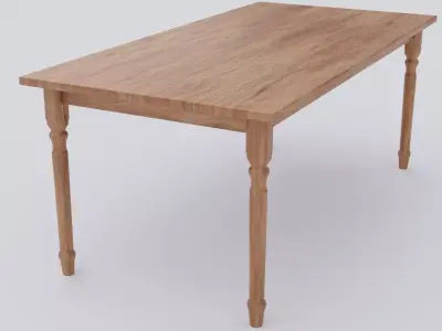 Table wood optimized UE4 Low-poly 3D model Low-poly 3D model