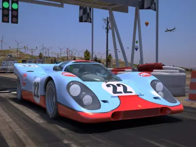 Porsche 917K 22 Gulf - 24h Le Mans 1970 3D model