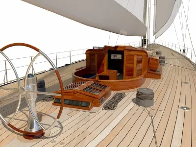 J-Class Yacht 3D model
