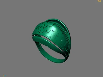 Women Plain Ring Ready STL Models Womens Ring 3d models 3D print model 38