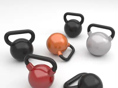 Kettlebell set kettlebells 3D model