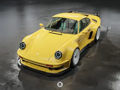 Porsche 911 Widebody kit 3D model