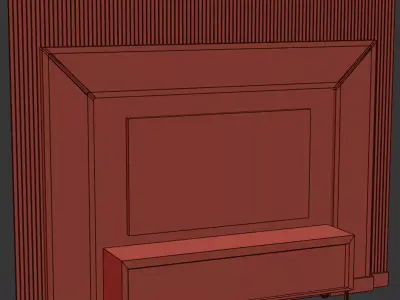 tv wall 1 3D model purchase