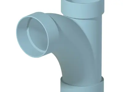 PVC Plumbing Long Sweep Y 3D print model