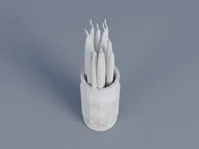 Candles Low-poly 3D model