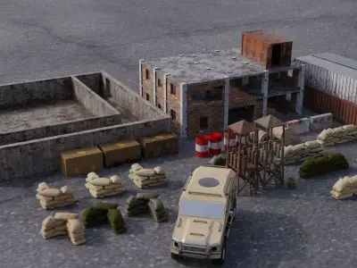 low-poly assets package for games 3D model