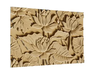 mural decor set wall panel 18 3D model