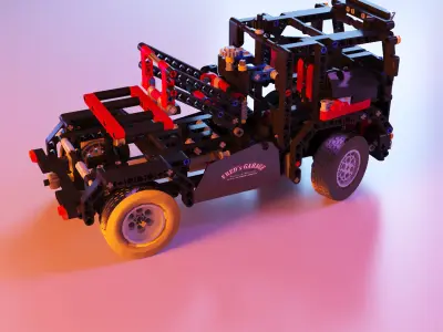 Lego tow truck stl 3D print model