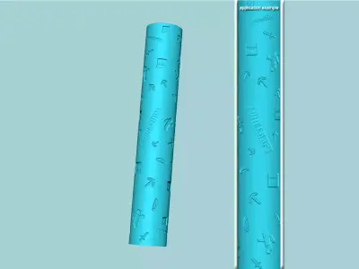 Texture Roll 68 Minecraft Negative - Fondant Decoration Maker 3D print model