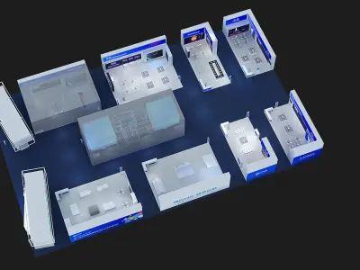 exhibition Low-poly 3D model 20