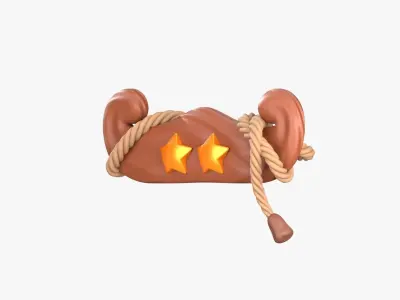 Two Star Winning 3D Illustration 3D model