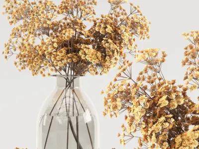 Collaction Plants Bouquet 19 yellow  3D model