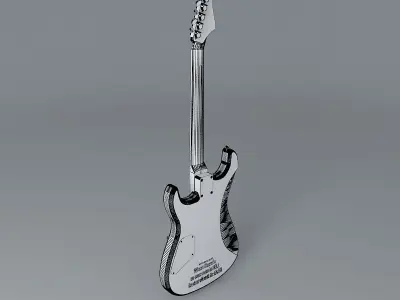 Dawn of the Dead guitar Free 3D model