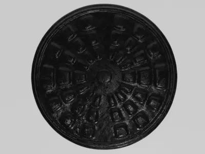 Manhole - Tombino city street decoration 3D model Free low-poly 3D model