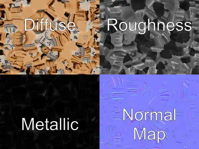 Antique Pocket Watch Intricate Metalwork Model Pack Low-poly 3D model