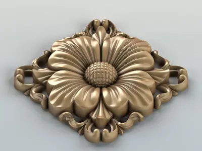 Square rosette 005 3D model