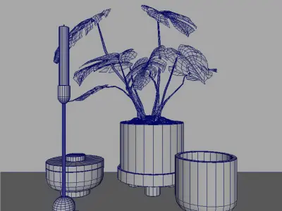 Decorationset Monstera 3D model