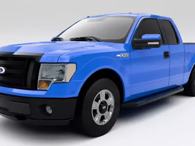 Ford F-150 XLT 2009 Low-poly 3D model